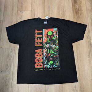 Mad Engine Star Wars Boba Fett Men's Short Sleeve T-Shirt Size XXL Black Solid